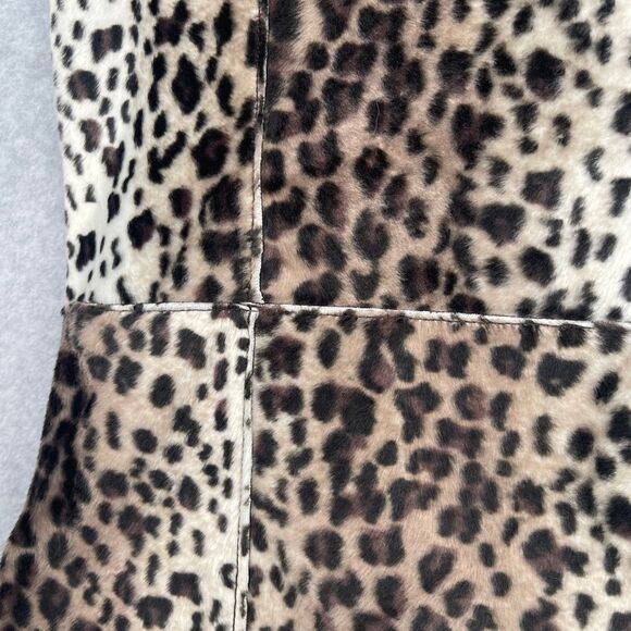 NWT Lisa International REVERSIBLE cheetah leopard & brown‎ vest, S, faux suede - Picture 10 of 16